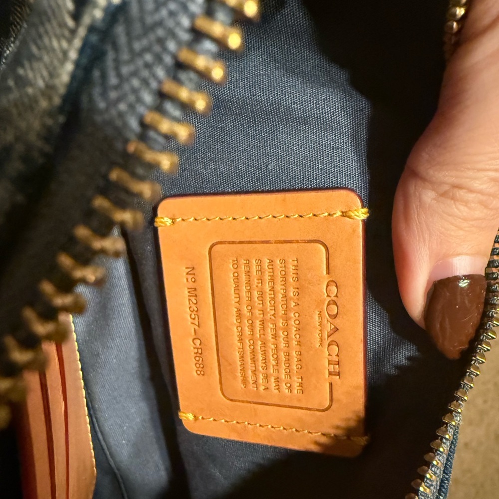 Coach Denim Penn Shoulder Bag - Picture 7 of 12